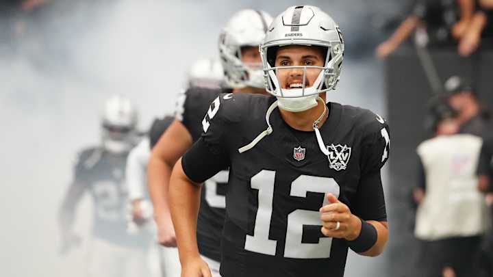 Raiders QB Aidan O’Connell from the locker room post loss to broncos