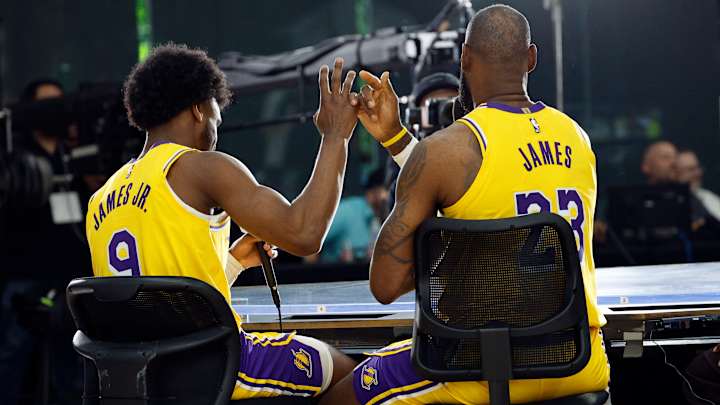 LeBron James makes first remarks after playing his first Lakers game with Bronny