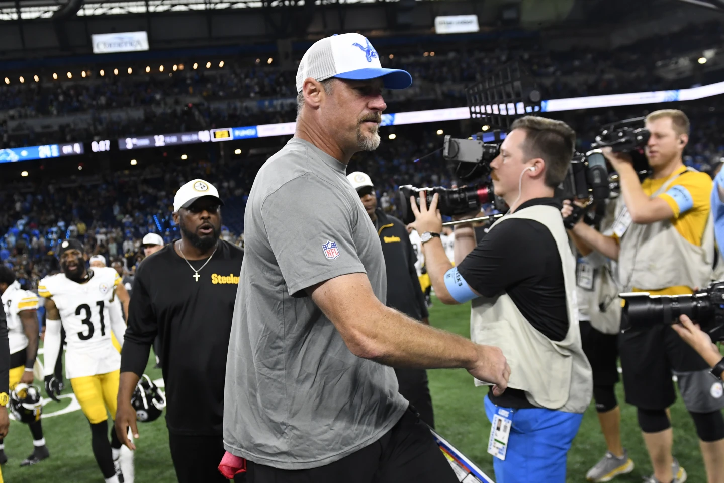 Dan Campbell wishes he had given Detroit Lions quarterback Jared Goff a game ball after his outstanding performance