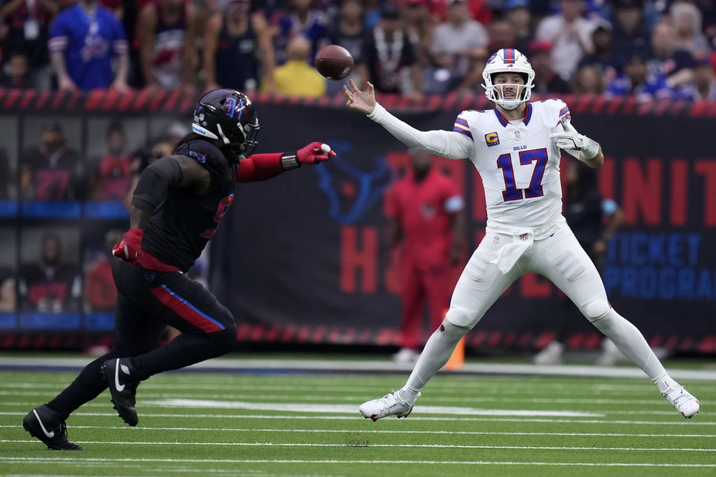 Fairbairn’s 59-yard field goal at the last moment secures a 23-20 victory for the Houston Texans against the Buffalo Bills