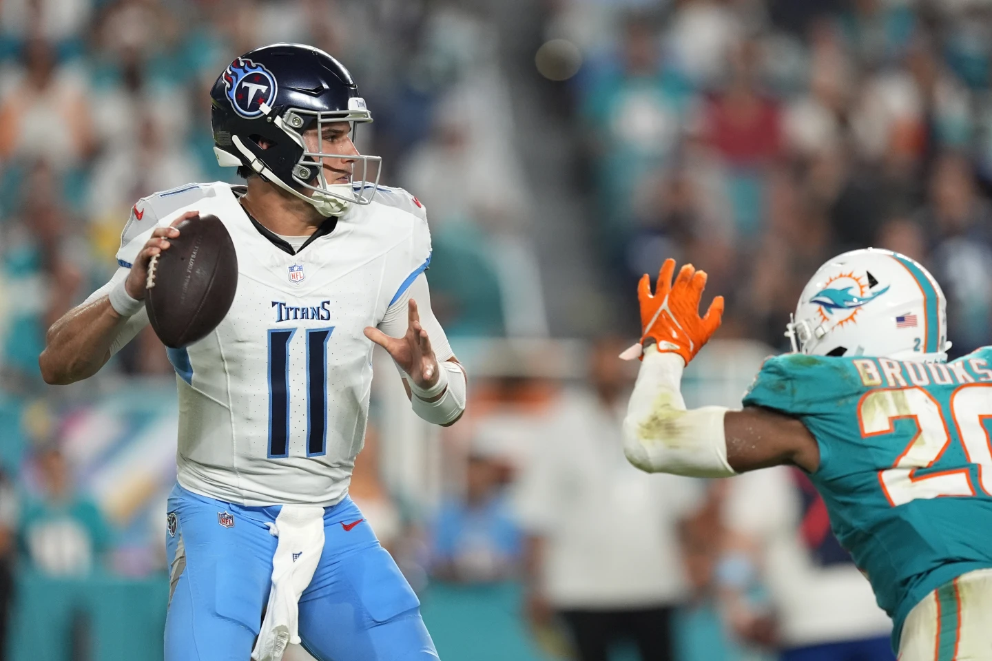 Mason Rudolph guides the Tennessee Titans to their first victory of the season, defeating the Miami Dolphins 31-12 after Will Levis gets hurt