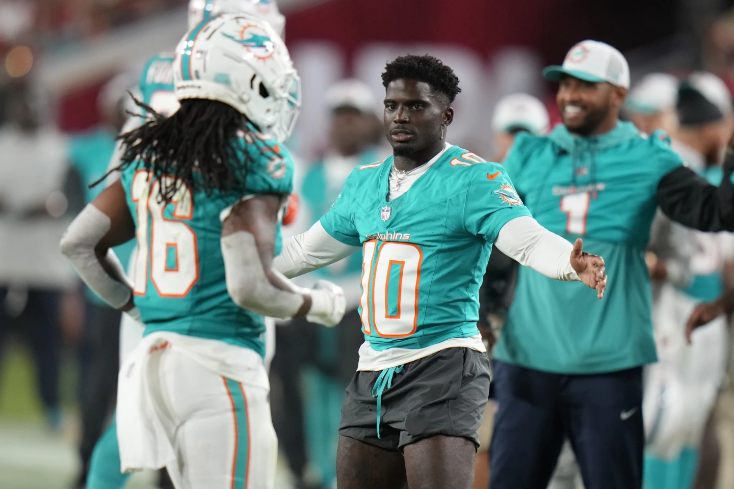 Miami Dolphins wide receiver Tyreek Hill has expressed that he feels content in Miami despite ongoing trade speculation