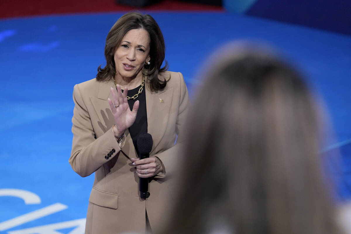 Vice President Harris filming a town hall with Latino voters in Las Vegas