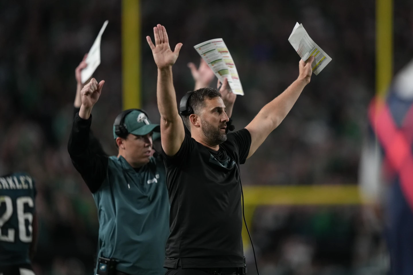 Philadelphia Eagles coach Nick Sirianni gives critics more reason to talk after a messy victory due to his behavior on the sidelines