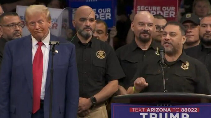 Border patrol union leaders endorse Trump at Prescott Valley rally